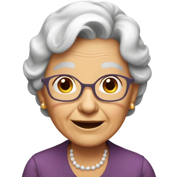 Old lady birthday  emoji