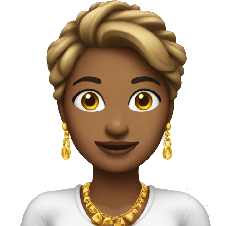 Emoji de chica emprendedora de joyas emoji