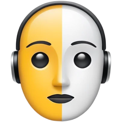 minimalist logo self2.art, focus on AI and art emoji