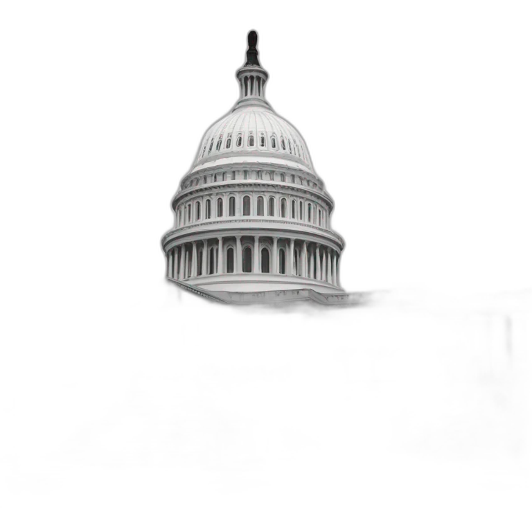 us capitol building black and white emoji