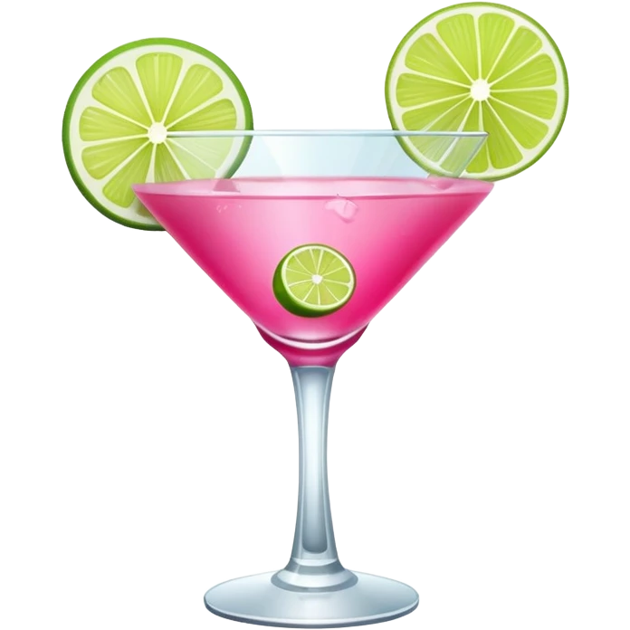 Cosmopolitan drink with a lime decorating it emoji
