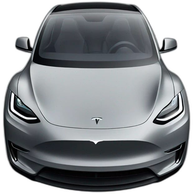 tesla model y gray emoji