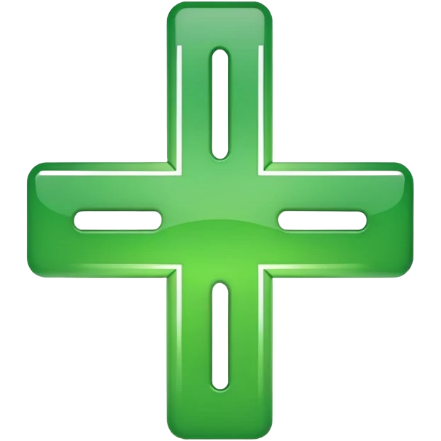 green plus sign emoji emoji