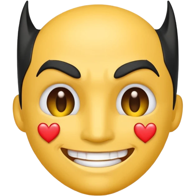 batman emoji with hearts in his eyes emoji