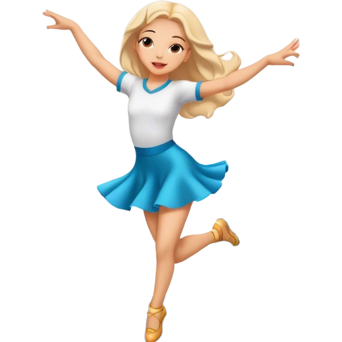Girl dancing on a plane  emoji