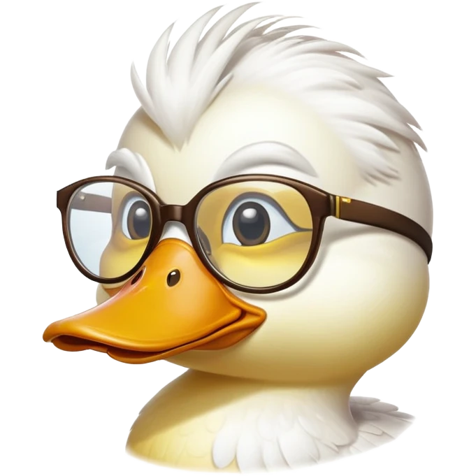 Duck with glasses emoji