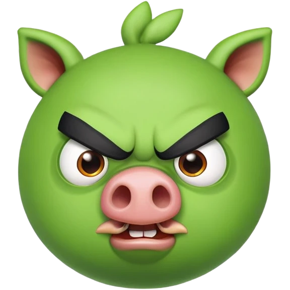 Angry birds pig emoji  emoji