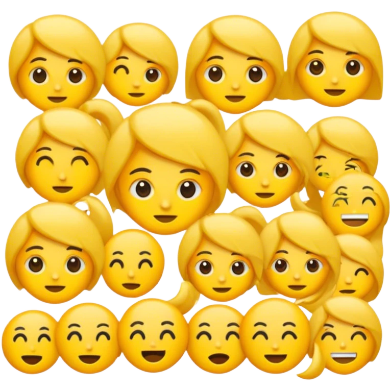 یک دختر کیوت با موهای بلوند emoji