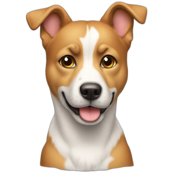 Chien sur un chat emoji