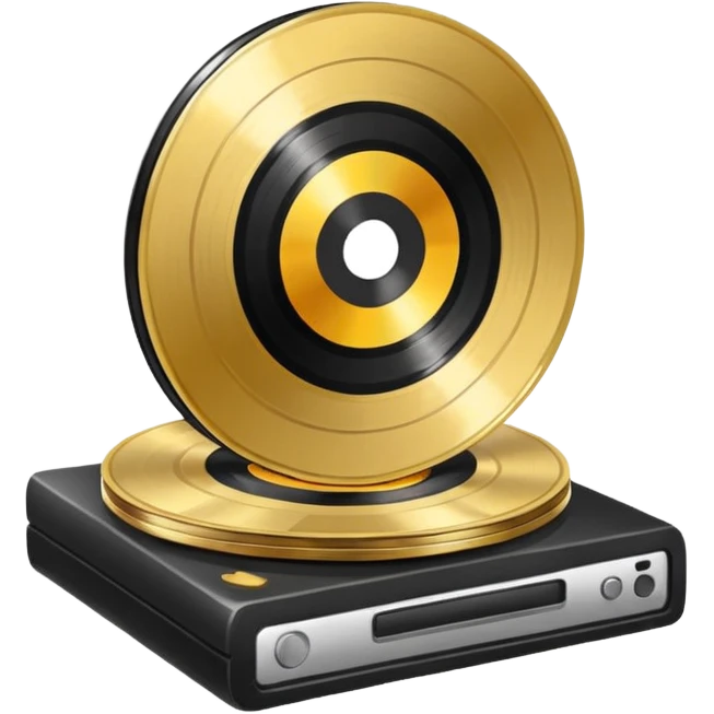 Stacked Vinyl Record gold emoji