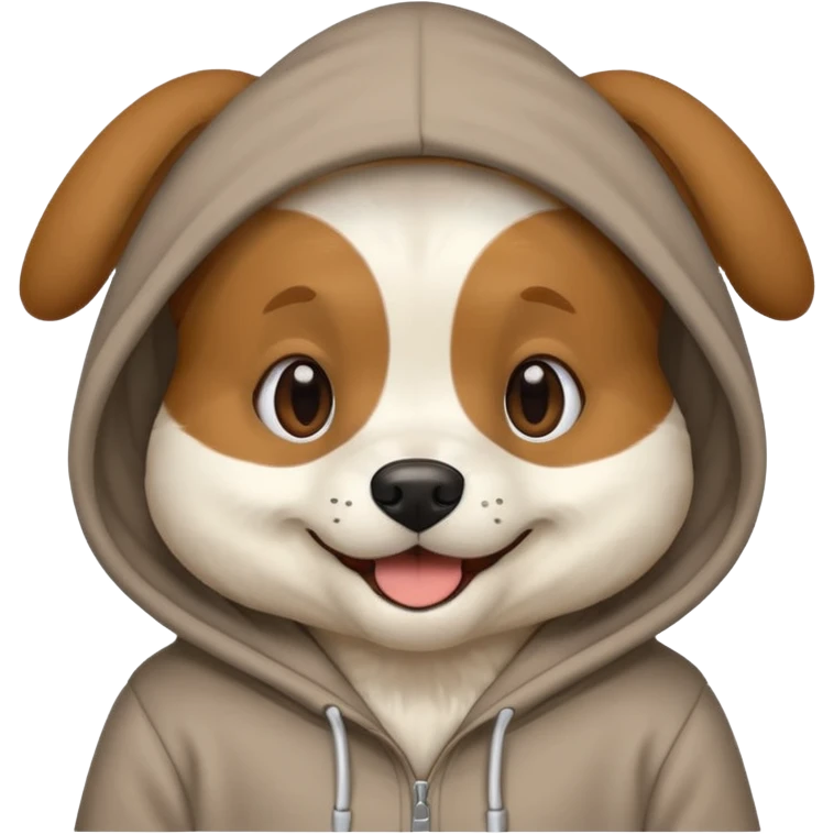 Dog wearing a hoodie emoji