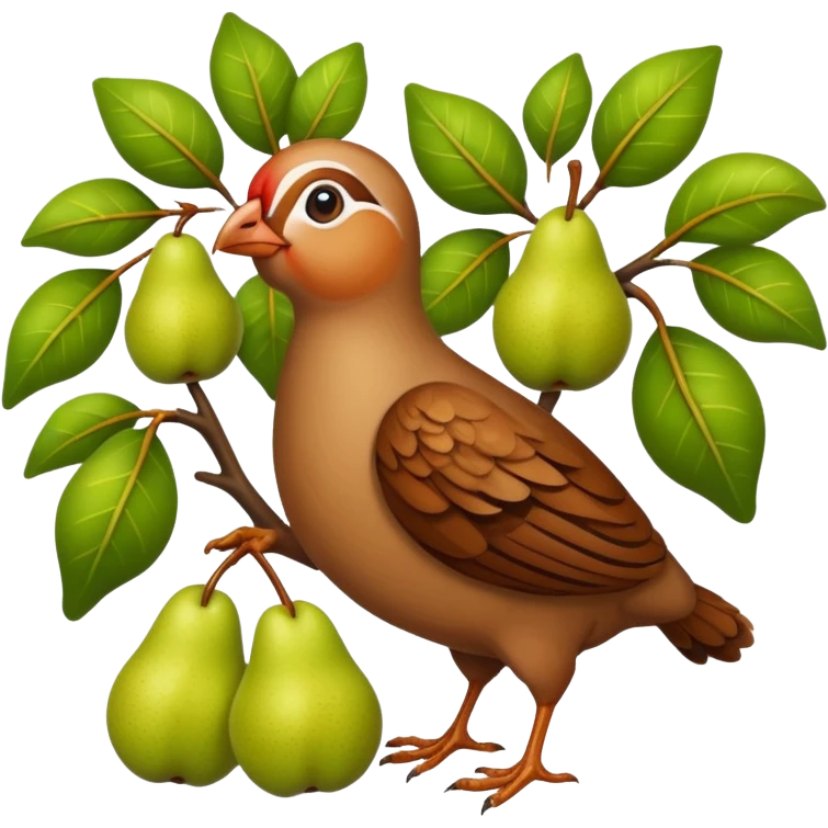 Partridge in a pear tree emoji