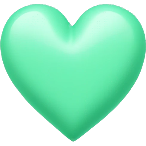 mint green heart emoji
