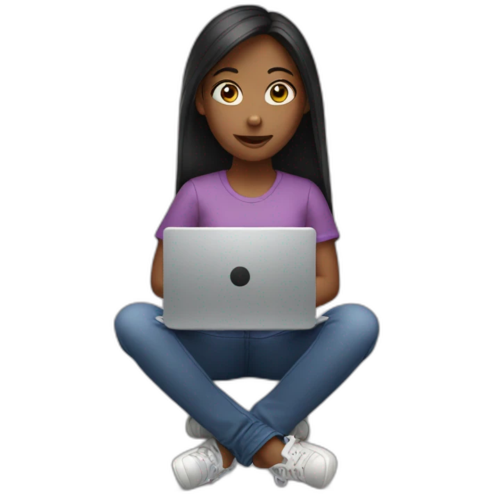 Girl with laptop  emoji