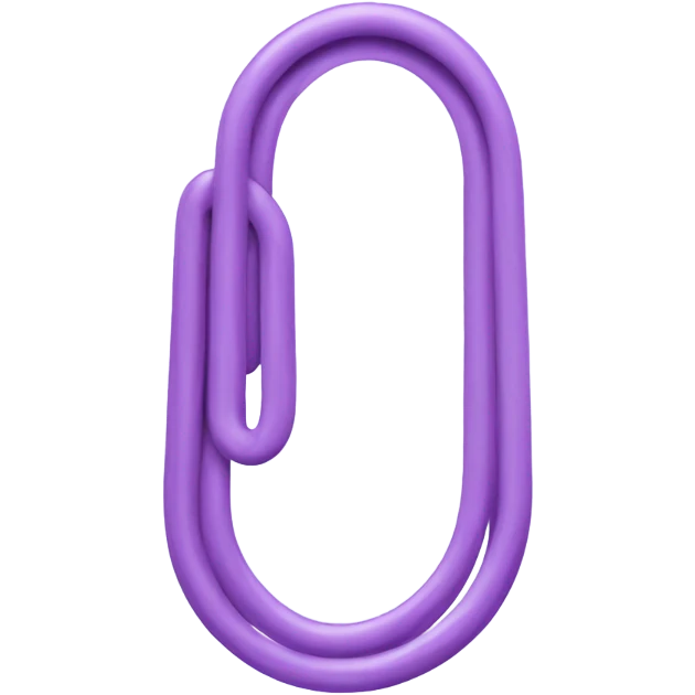 Lilac paper clip emoji