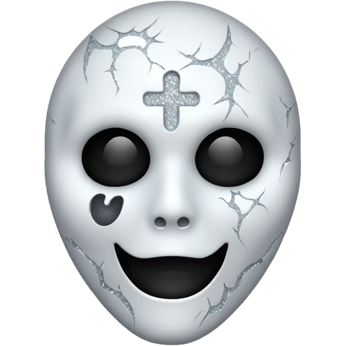 mask Ghost face glitter  emoji