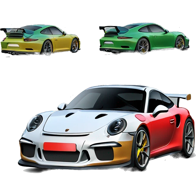 Porsche gt3 design in different colors HD for tshirt impression  emoji
