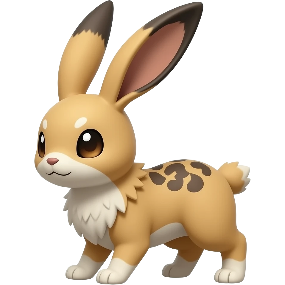 Trico-Buneary-Mudsdale-Jackalope-fusion-hybrid-animal-creature with long ears emoji