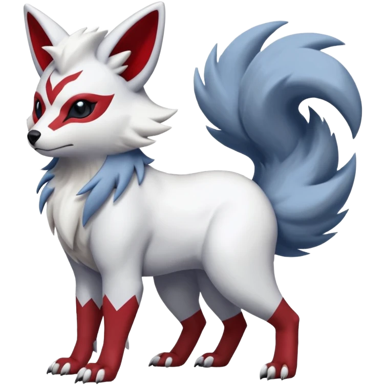 Absol-Coyote-Zorua-Furret-Zangoose-fusion-animal-Fakémon-hybrid-creature  emoji