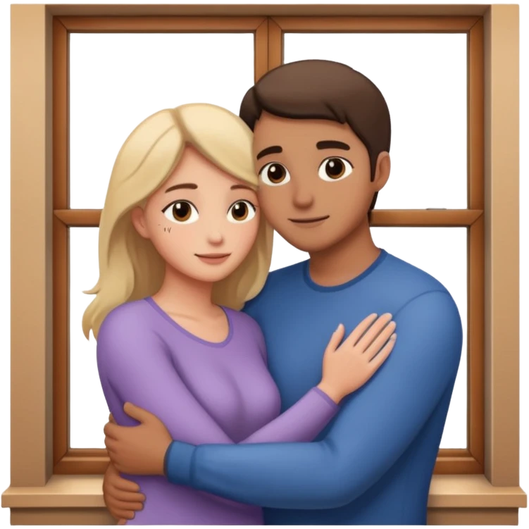 intimate moment by the window emoji