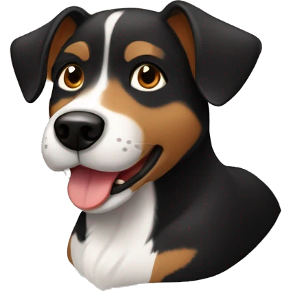 Perro chico negro y marron emoji