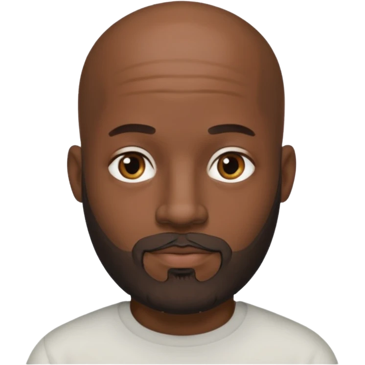 African American male bald salt & pepper beard emoji