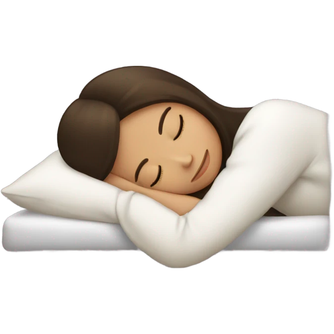 Brunette girl sleeping emoji