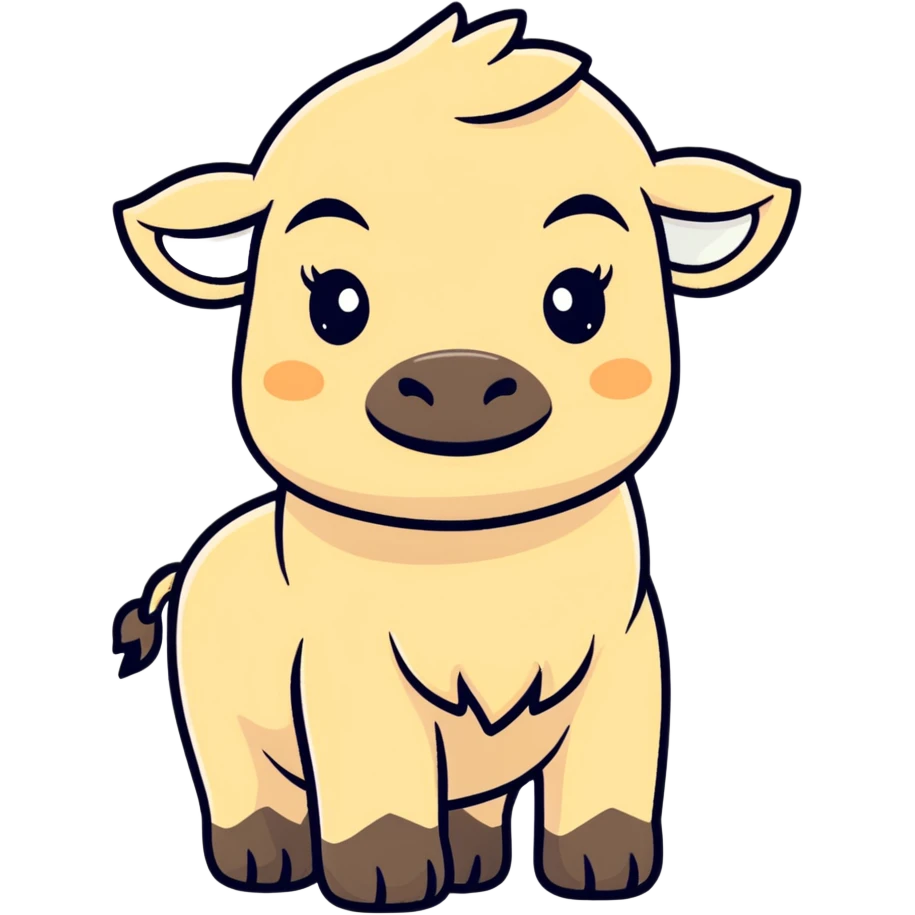 Cute Baby buffalo  emoji
