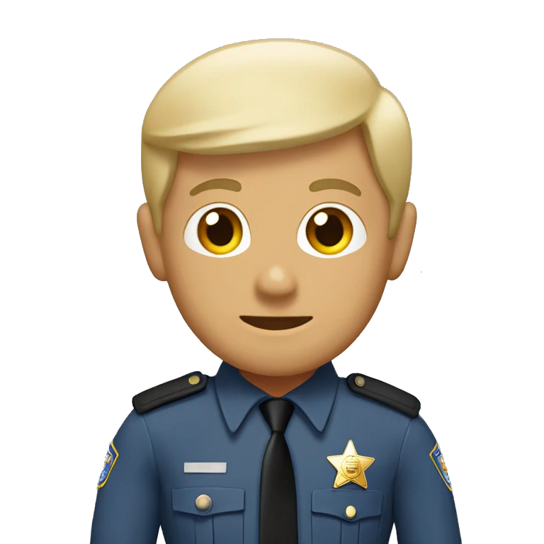 A state trooper ￼ emoji