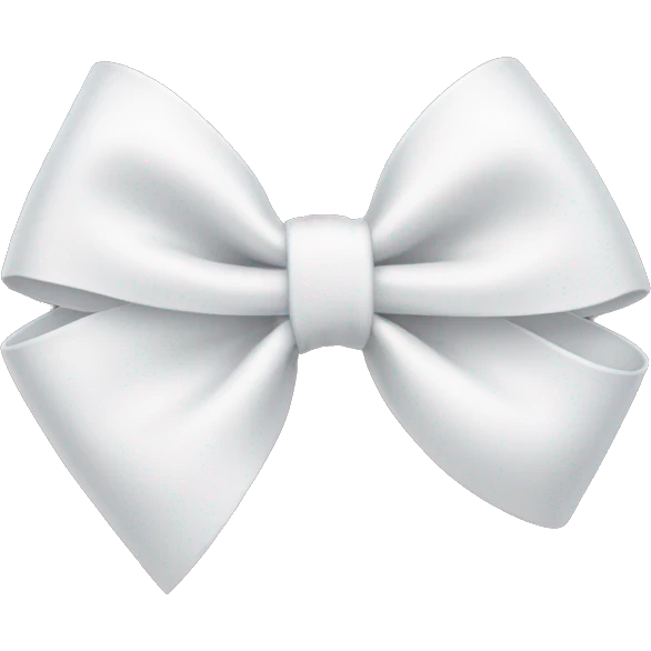 white hair bow emoji