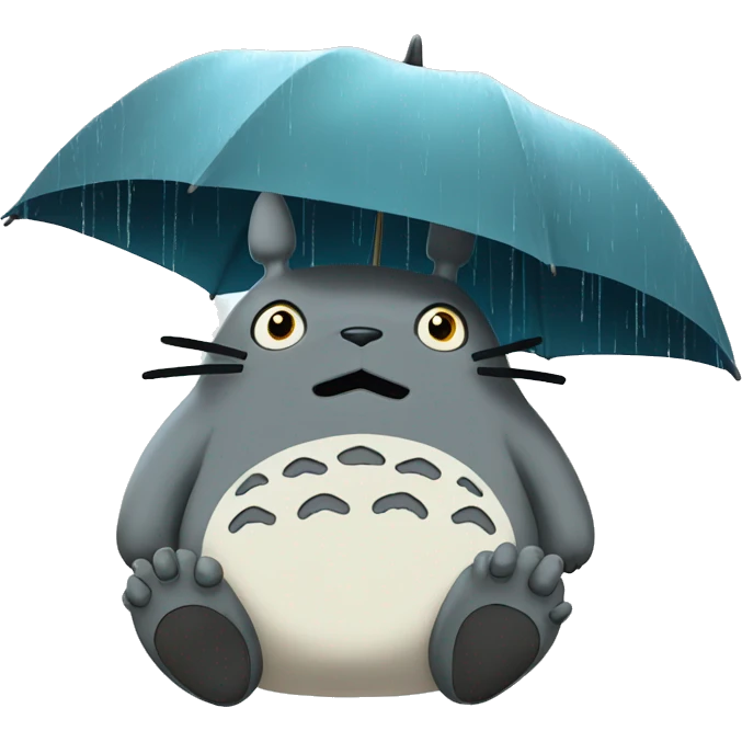 totoro rain emoji