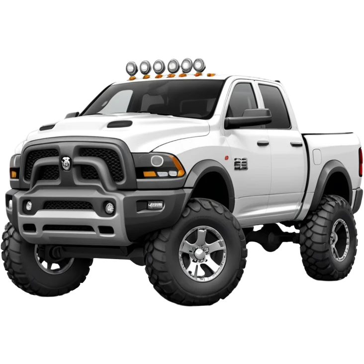 White 2025 Ram off-road truck  emoji
