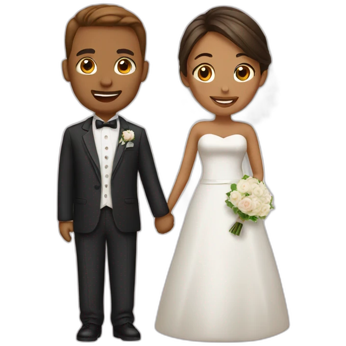 A couple wedding emoji
