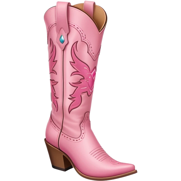 pink cowgirl boot emoji