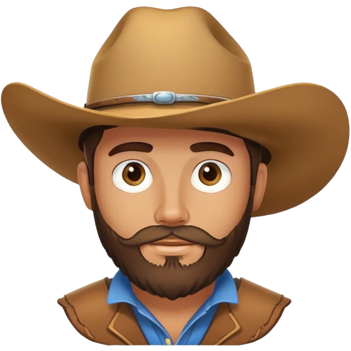 25-year-old cowboy with a beard emoji