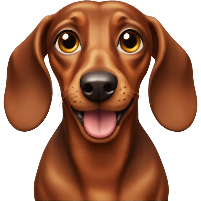 crazy brown dachshund emoji