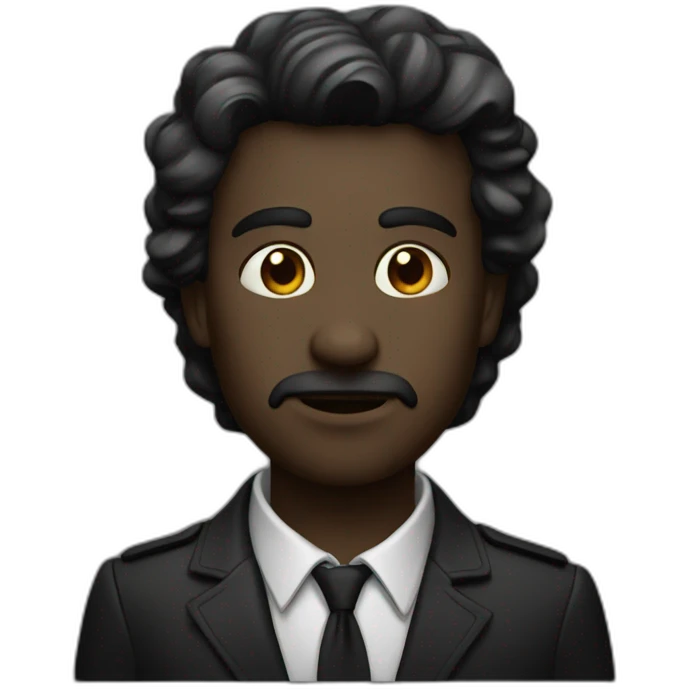 Noir choqué emoji