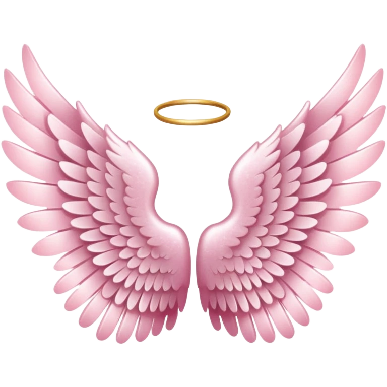 Tiny, mini, so small, soft pink, sparkly angel wings emoji
