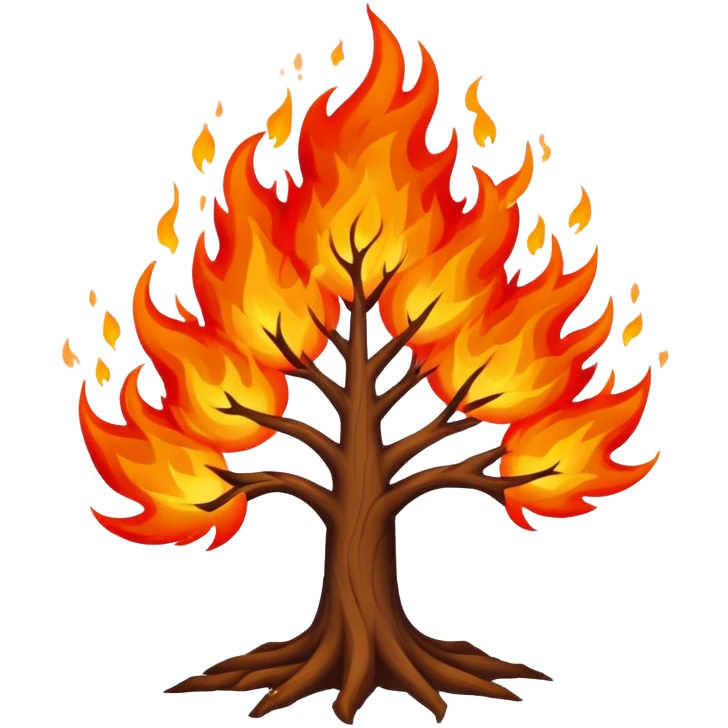 tree on fire emoji