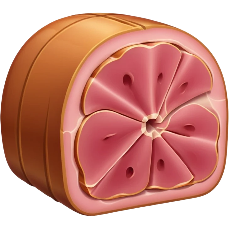 sliced ham, simple, no text emoji