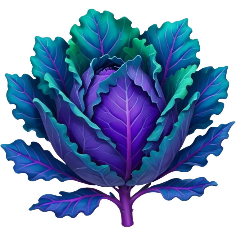 Blue and purple kale  emoji