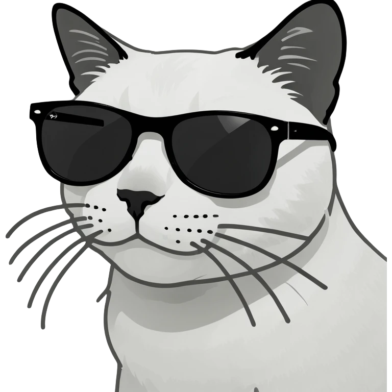 Cat with sunglasses emoji