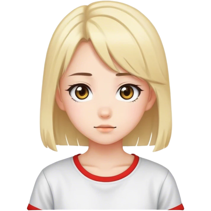 cute girl rockstar with anime shirt emoji