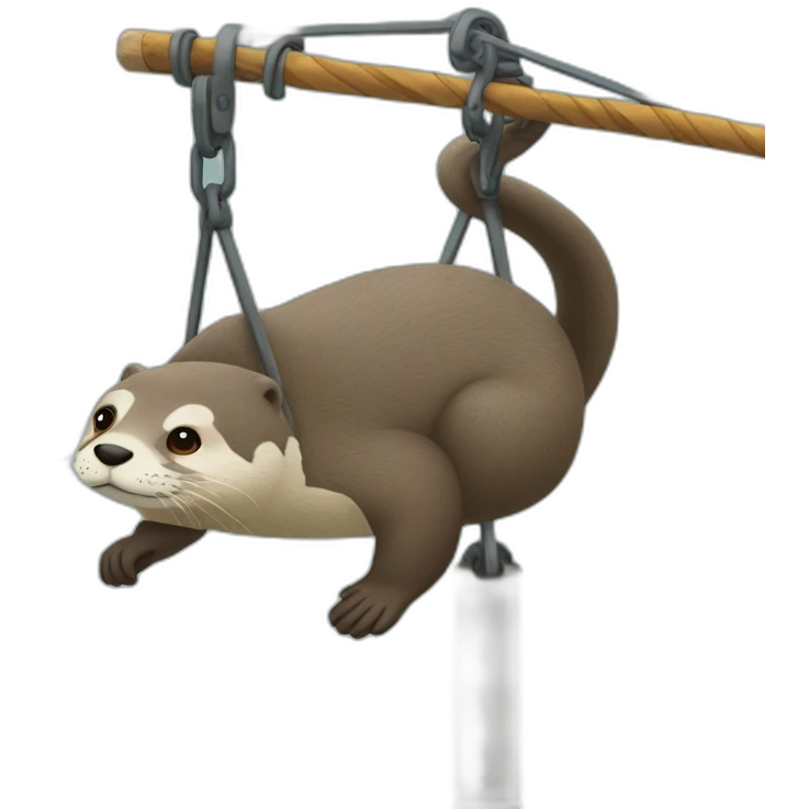 une loutre sur une grue emoji