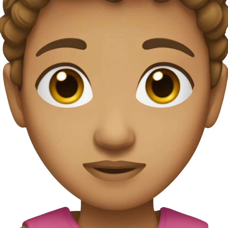 Brown hair, brown eyes, olive skin emoji