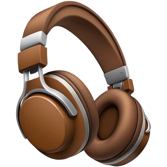 Brown headphones  emoji
