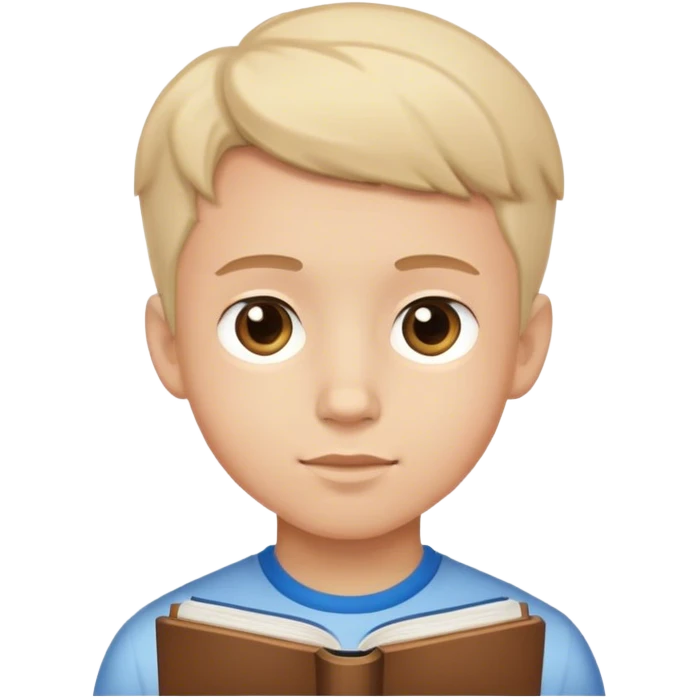 Education boy with knowledge emoji