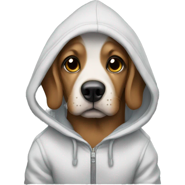 Dog wearing a hoodie  emoji
