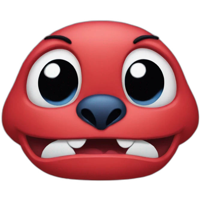 Stich red emoji