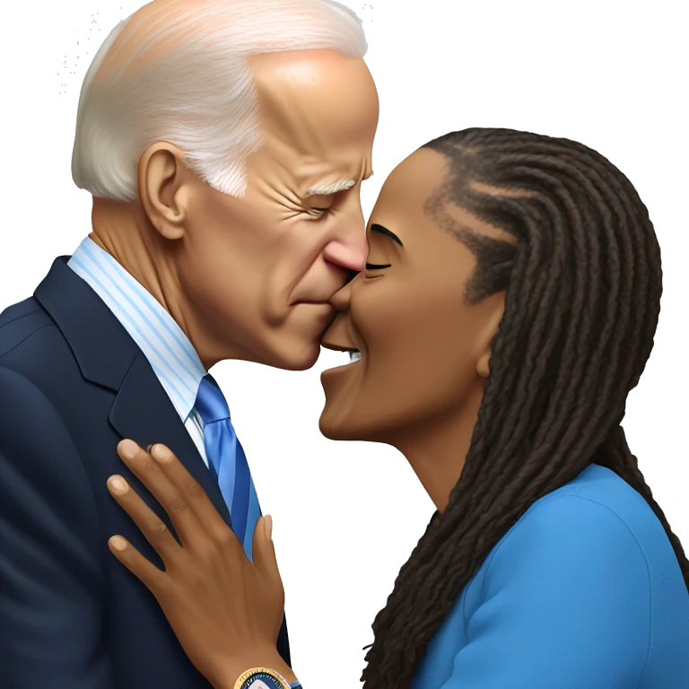 Biden kissing Obama emoji
